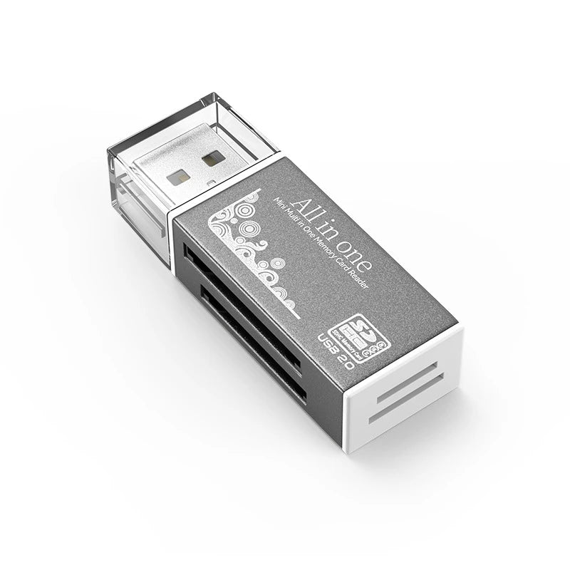 4-Port USB 2.0 Card Reader – TF MS MD Adapter for Laptop & PC USB Card Reader Babs