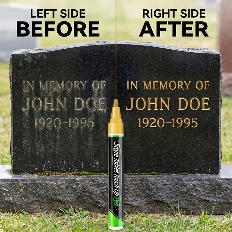 Waterproof Stone Tombstone Touch-Up Paint Marker – 12 Colors Paint Touch-Up Marker Babs