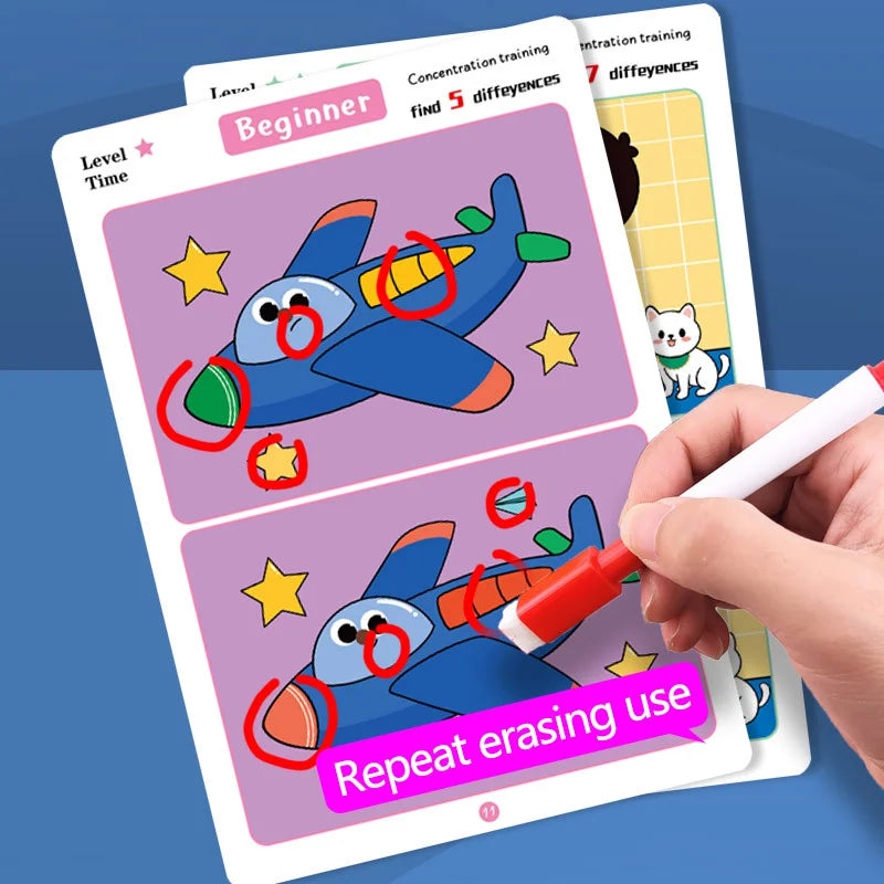 Find the Difference Training Cards – Reusable Fun Game Cards Educational Card Game Babs