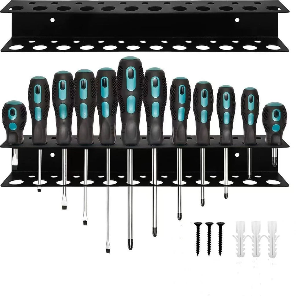 Wall Mount Tool Organizer – Heavy Duty Metal Rack for Garage Wall Mount Tool Rack Babs