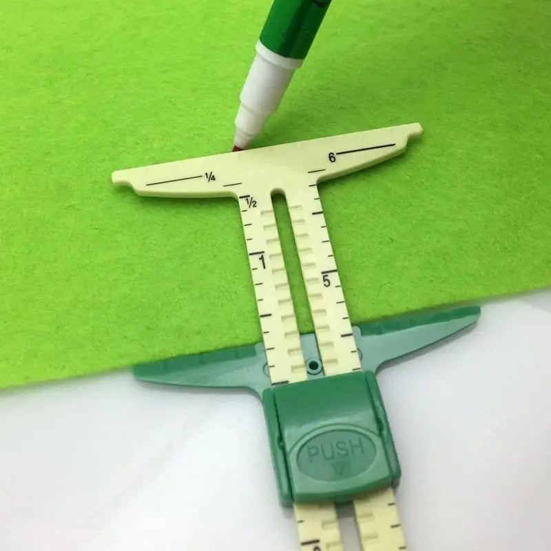 5-in-1 Sliding Gauge Sewing Ruler – Patchwork & Tailor Tool Sewing Measuring Tool Babs