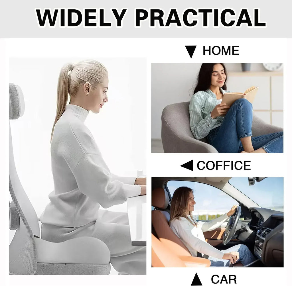 Memory Foam Seat Cushion – Extra Thick Office & Car Chair Pad Memory Foam Cushion Babs