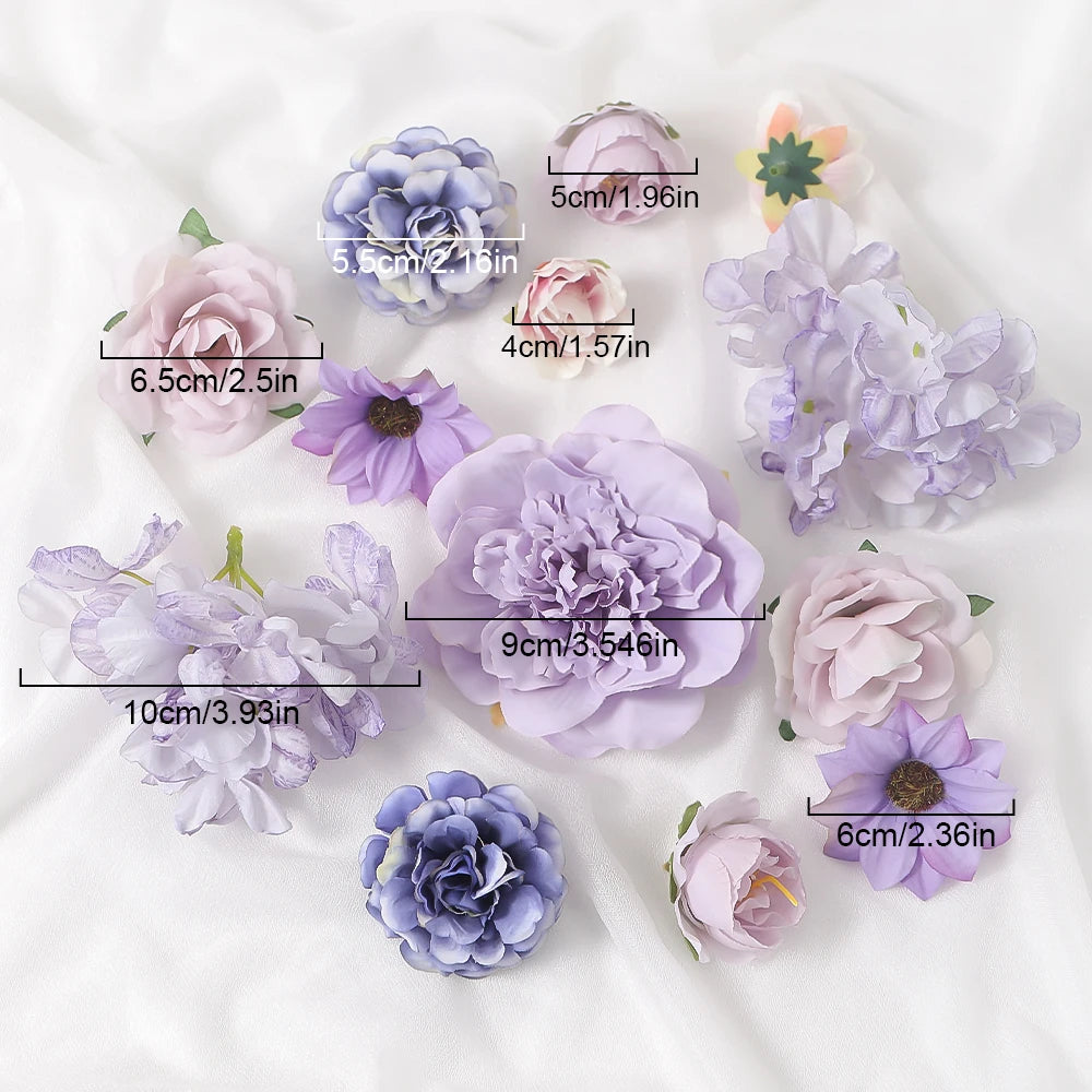 13Pcs Mini Silk Artificial Flowers – Wedding & Home Décor Artificial Silk Flowers Babs