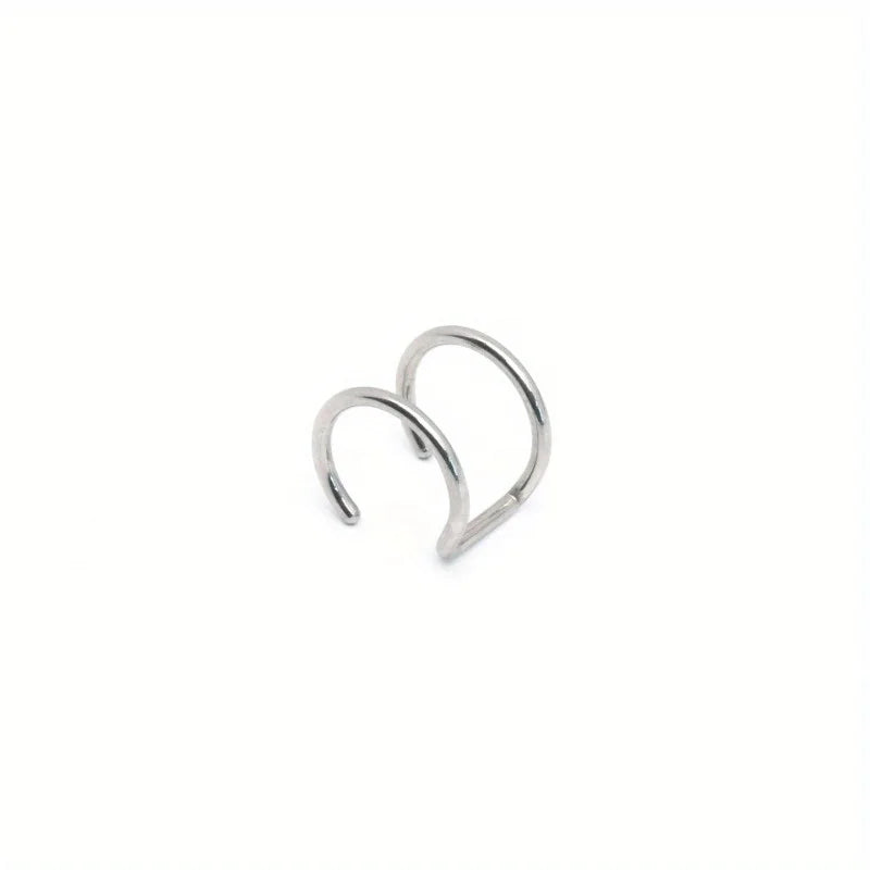 Clip-On Earrings Nose & Lip Ring Fake Piercing Jewelry Set Clip-On Jewelry Set Babs