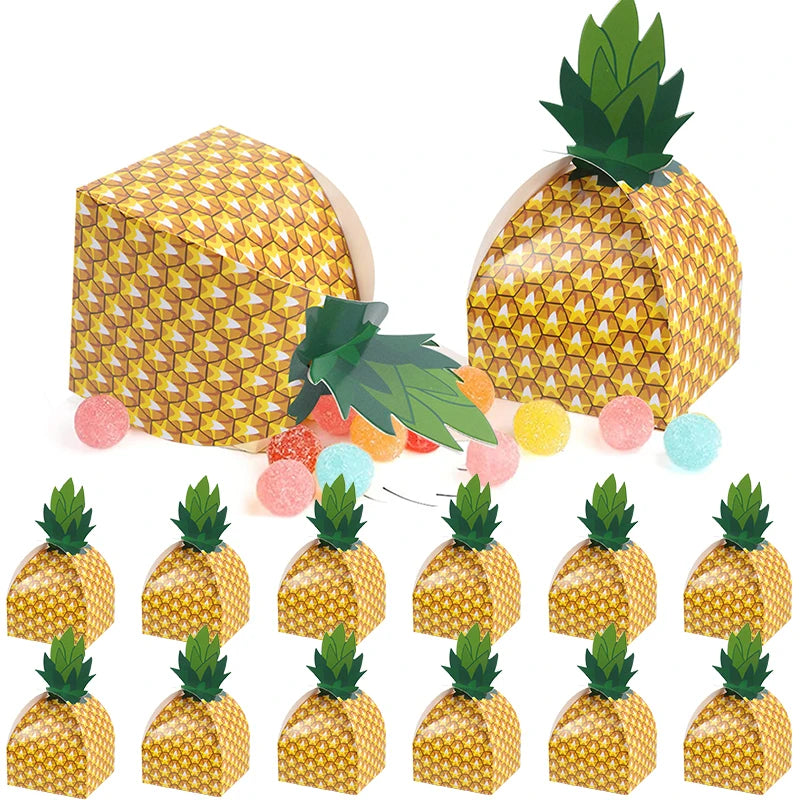 Pineapple Candy Gift Boxes – Hawaiian Luau Party Favors 12/24pk Party Favor Boxes Babs