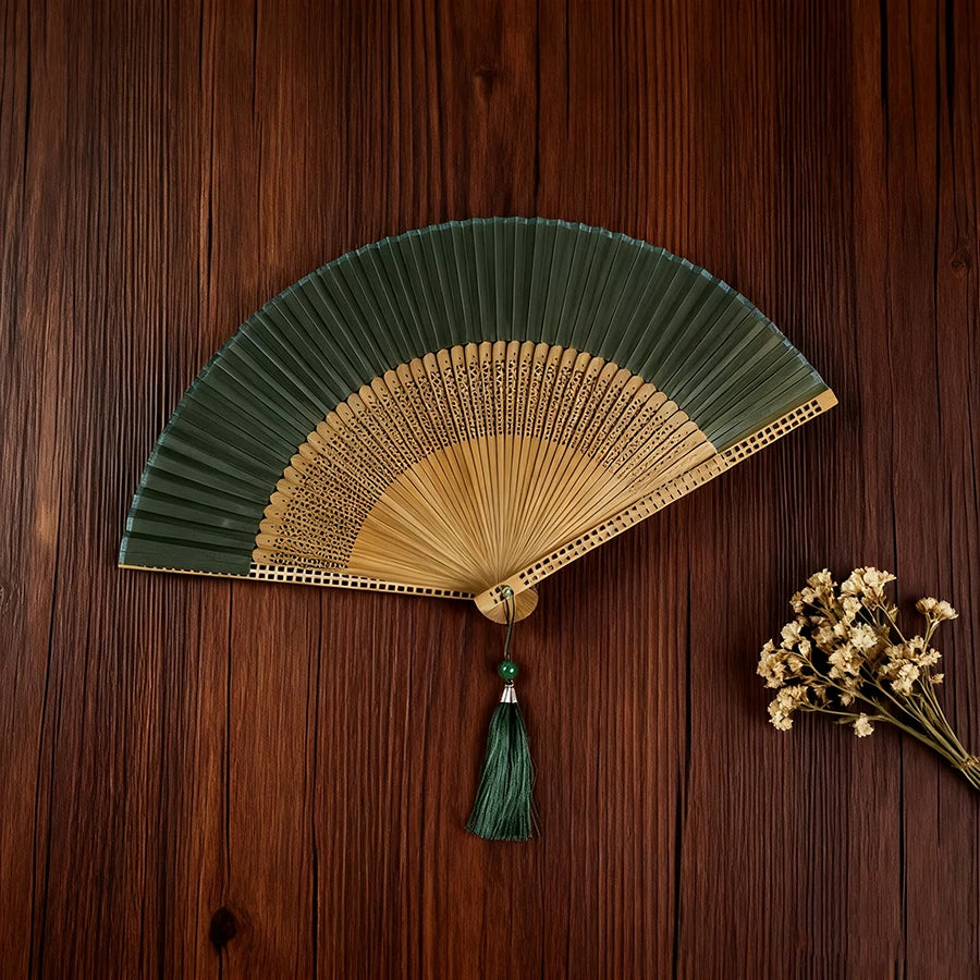 Foldable Hand Fan with Tassel – Dance, Travel & Photo Prop Decorative Hand Fan Babs