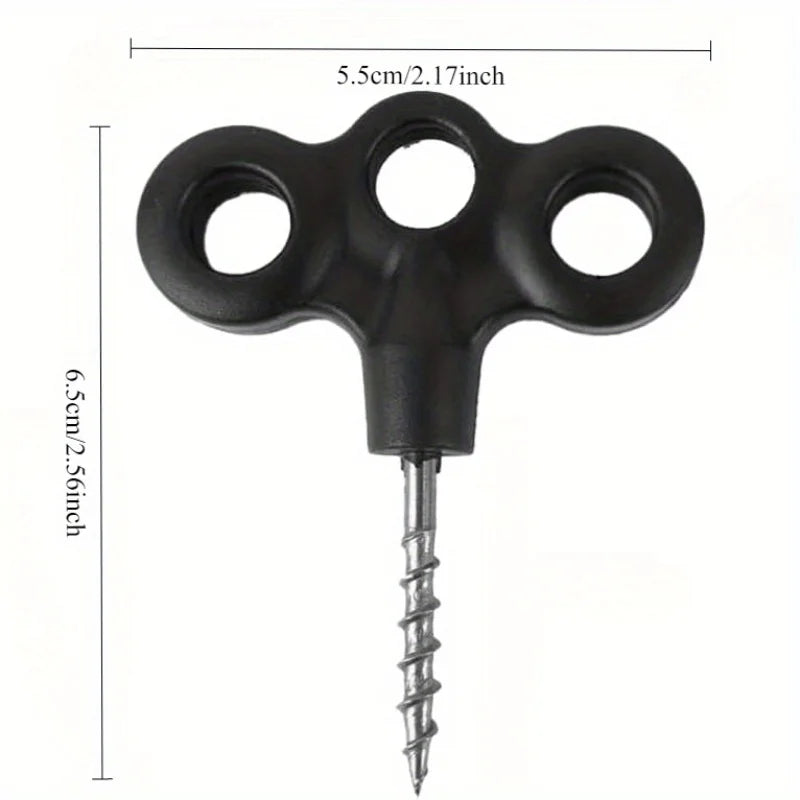 10-Pack Stainless Steel Screw Tent Pegs for Camping & Hiking Tent Pegs Babs