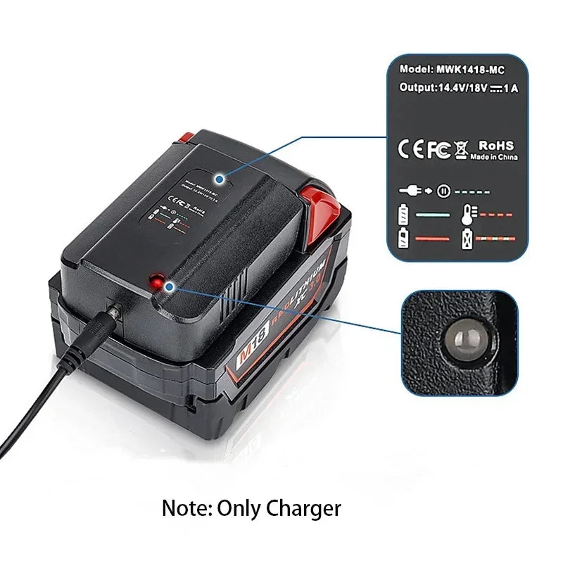 Milwaukee 14.4–18V Li-Ion Battery Charger | Portable CE Certified Battery Charger Babs
