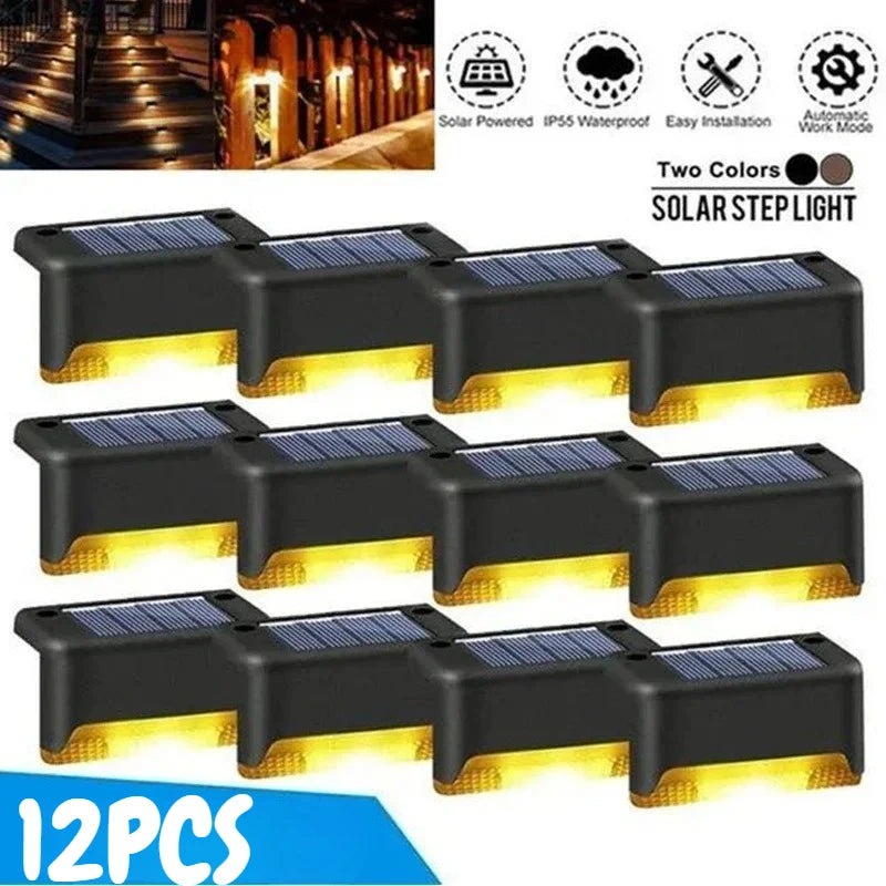 Solar Fence Lights Outdoor Waterproof LED Garden Step Lamps Solar Outdoor Light Babs
