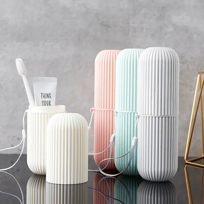 Travel Toothbrush & Toothpaste Holder Case – Portable Storage Box Toothbrush Travel Case Babs