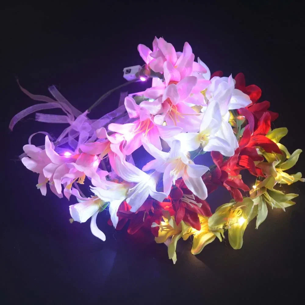 LED Flower Crown Headband – Glow Party & Festival Accessory LED Flower Crown Babs
