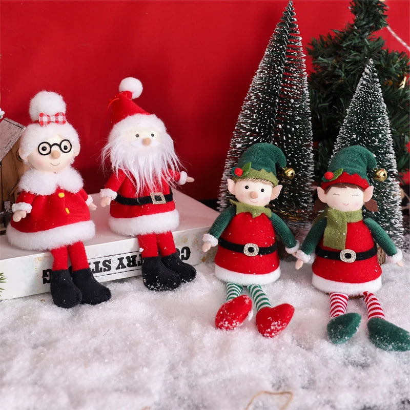 Christmas Elf Doll & Santa Claus Tree Hanging Ornaments Christmas Tree Ornament Babs