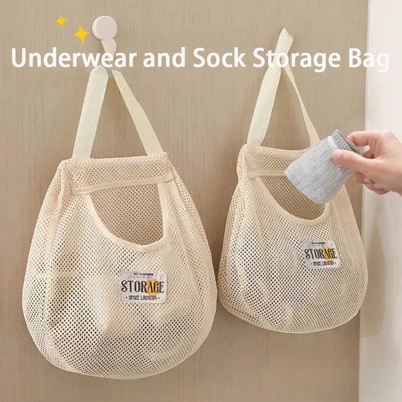Mesh Hanging Storage Bags – Closet Wardrobe Organizer 1/5pcs Hanging Storage Bag Babs