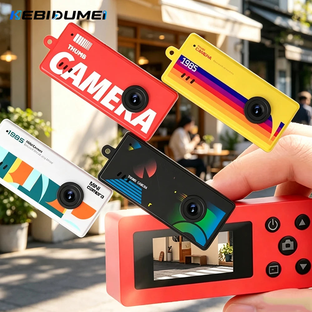 1080P Retro Thumb Keychain Mini Camera with Flash & MicroSD Mini Keychain Camera Babs