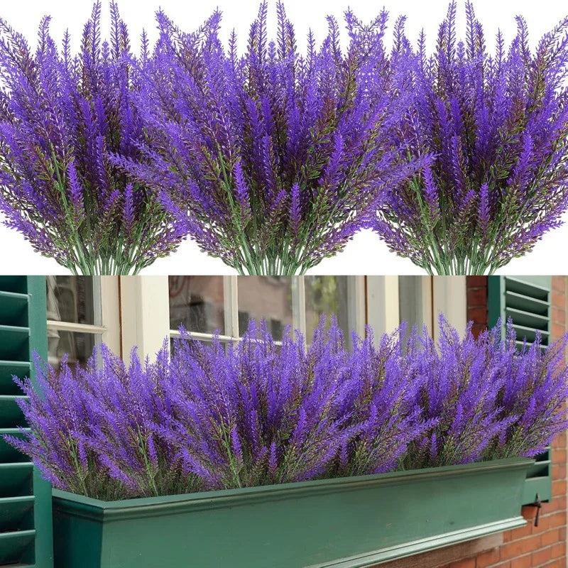 UV Resistant Artificial Lavender Branches – Outdoor Faux Flowers Artificial Flower Branches Babs