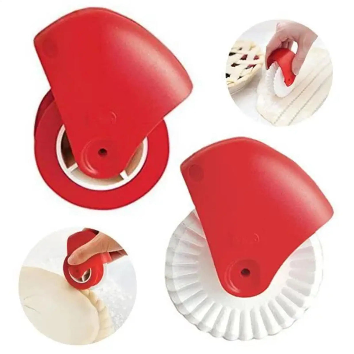 Plastic Lattice Pastry & Pizza Cutter Wheel Roller Tool Pastry Cutter Wheel Babs