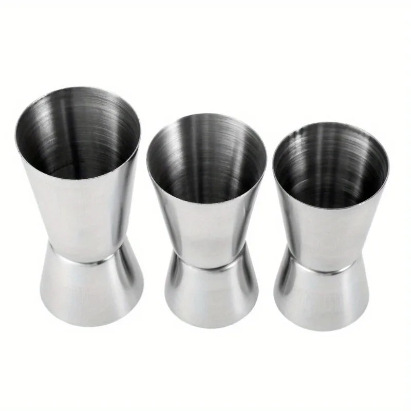 3-Piece Stainless Steel Double Jigger Set – 15/30 20/40 25/50ml Cocktail Jigger Set Babs 3pcs a set