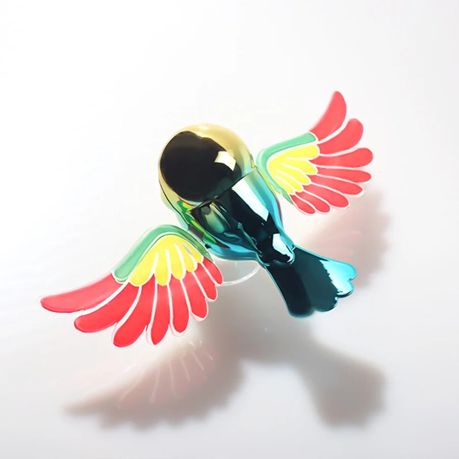 Wind-Powered Flying Bird Car Ornament – Moving Wings Decor Car Ornament Babs 1PC Red wings