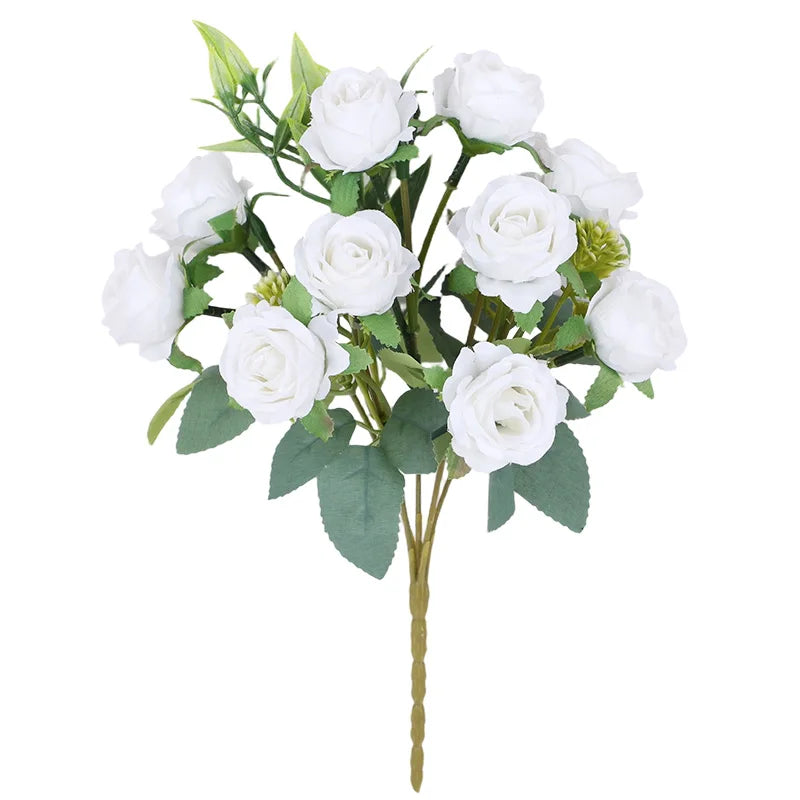 Silk Rose Artificial Flower Bouquet – Wedding & Home Decor Artificial Flower Bouquet Babs C