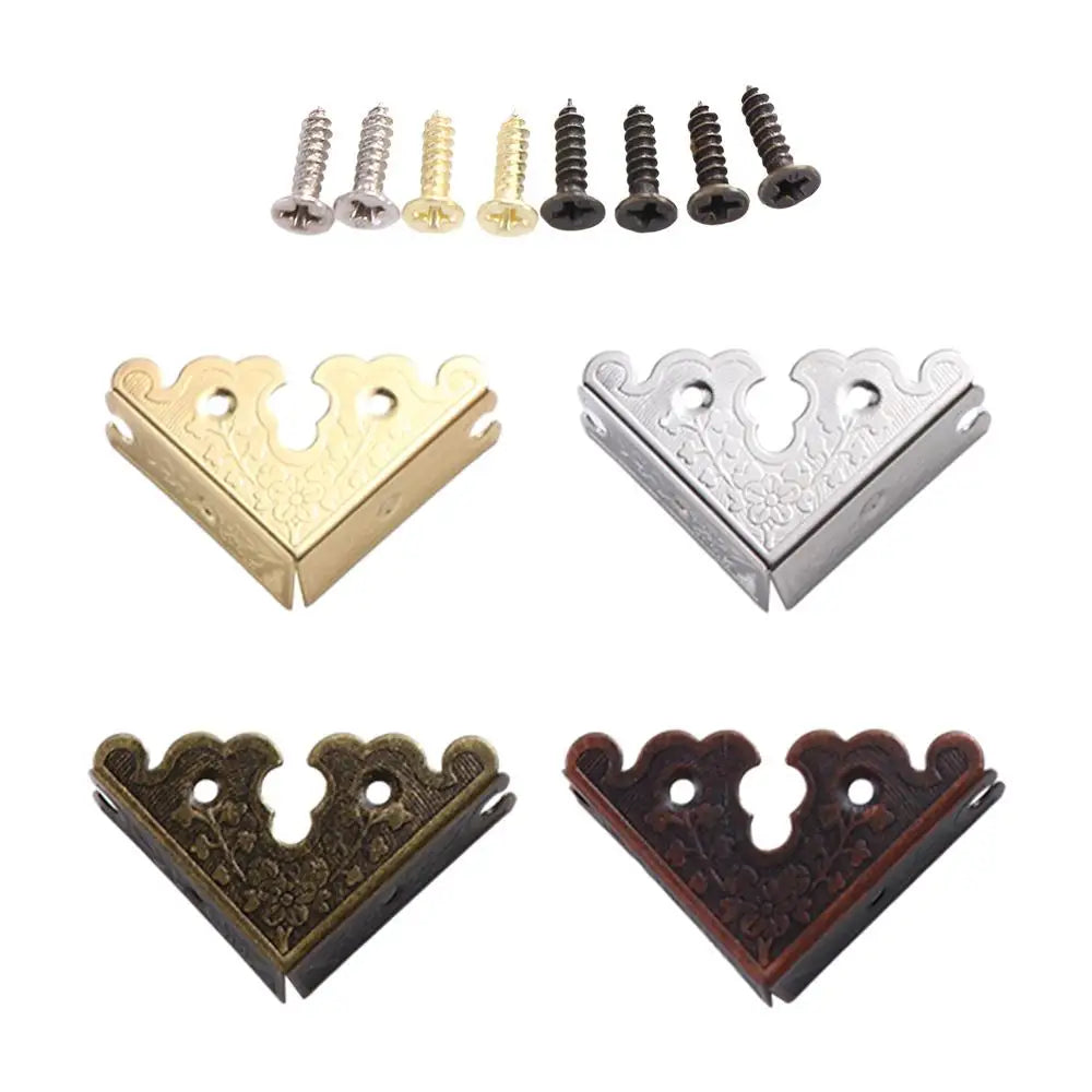 Antique Iron Corner Brackets Furniture Protector – 4pcs Corner Bracket Babs