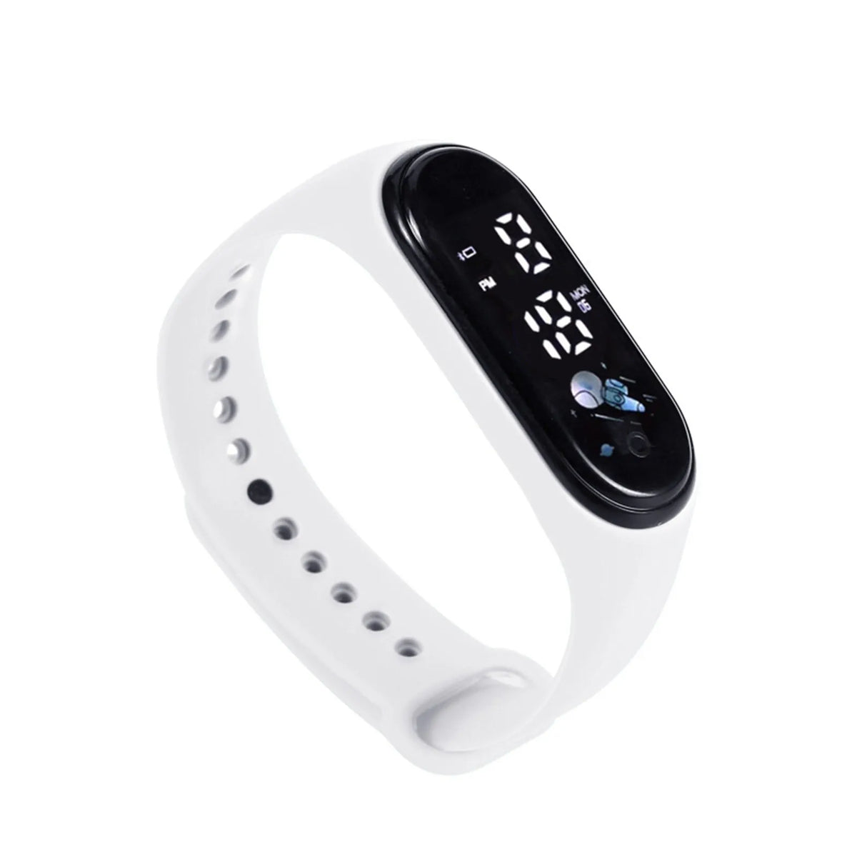 Kawaii Kids Digital Watch – Silicone Sports Watch Boys & Girls Kids Digital Watch Babs White