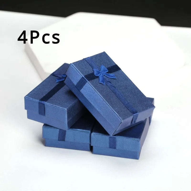 4pcs Butterfly Jewelry Gift Boxes with Lids & Bows | Set of 4 Jewelry Gift Boxes Babs Dark Blue