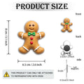 Gingerbread Man Fridge Magnet – Acrylic Xmas Decor Gift Fridge Magnet Babs YELLOW