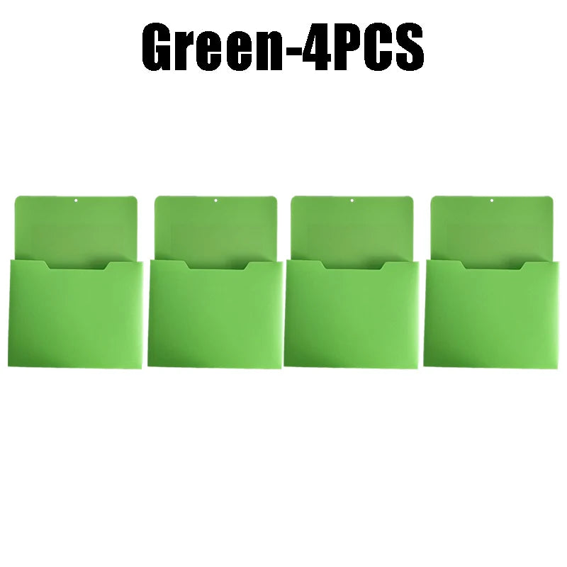 Magnetic Wall Mount A4 File Holder & Document Organizer Wall File Organizer Babs Green-4PCS