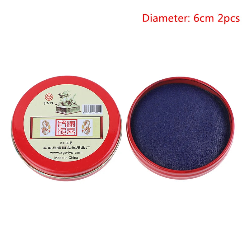 Chinese Vermilion Yinni Ink Pad for Calligraphy & Seal Stamping Calligraphy Ink Pad Babs Blue