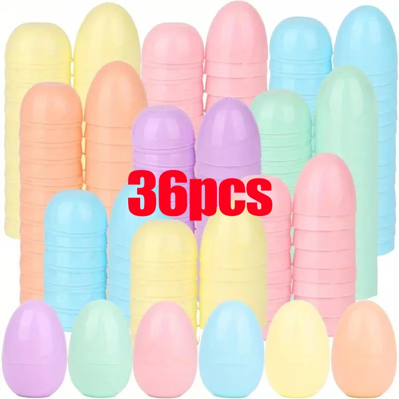 36Pcs Colorful Fillable Plastic Easter Eggs – Hunt & Party Easter Egg Set Babs