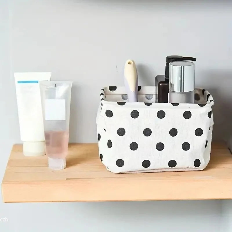 Foldable Canvas Storage Basket with Handle – Cotton & Linen Storage Basket Babs