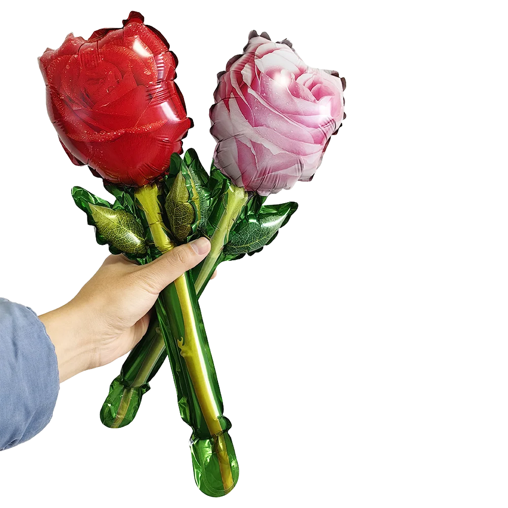 10pcs Mini Rose Flower Balloons – Wedding & Party Décor Foil Party Balloons Babs