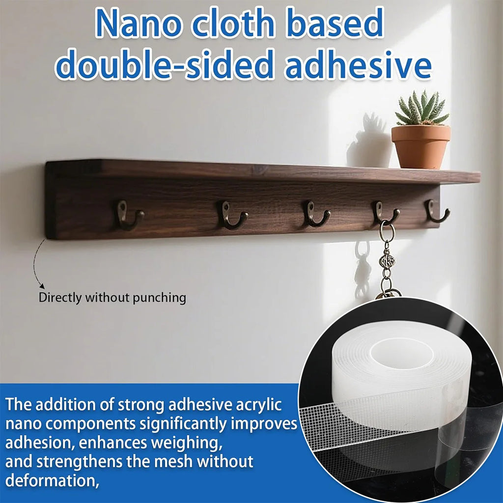 5m Nano Double-Sided Tape – Transparent, Waterproof & Reusable Double-Sided Tape Babs