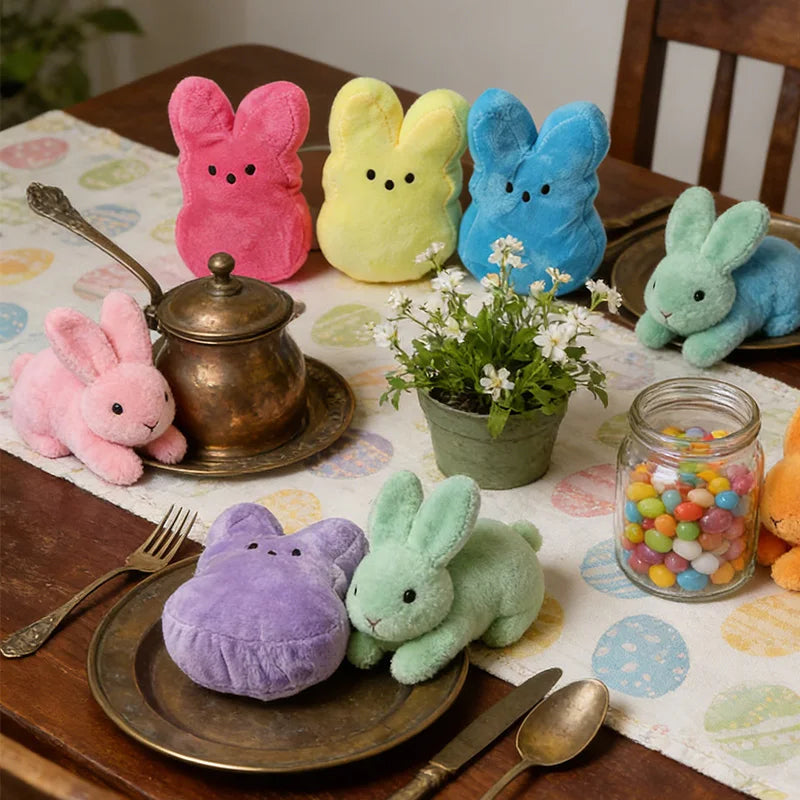 6-Pack Easter Bunny Plush Dolls – Basket Fillers & Party Favors Plush Bunny Dolls Babs