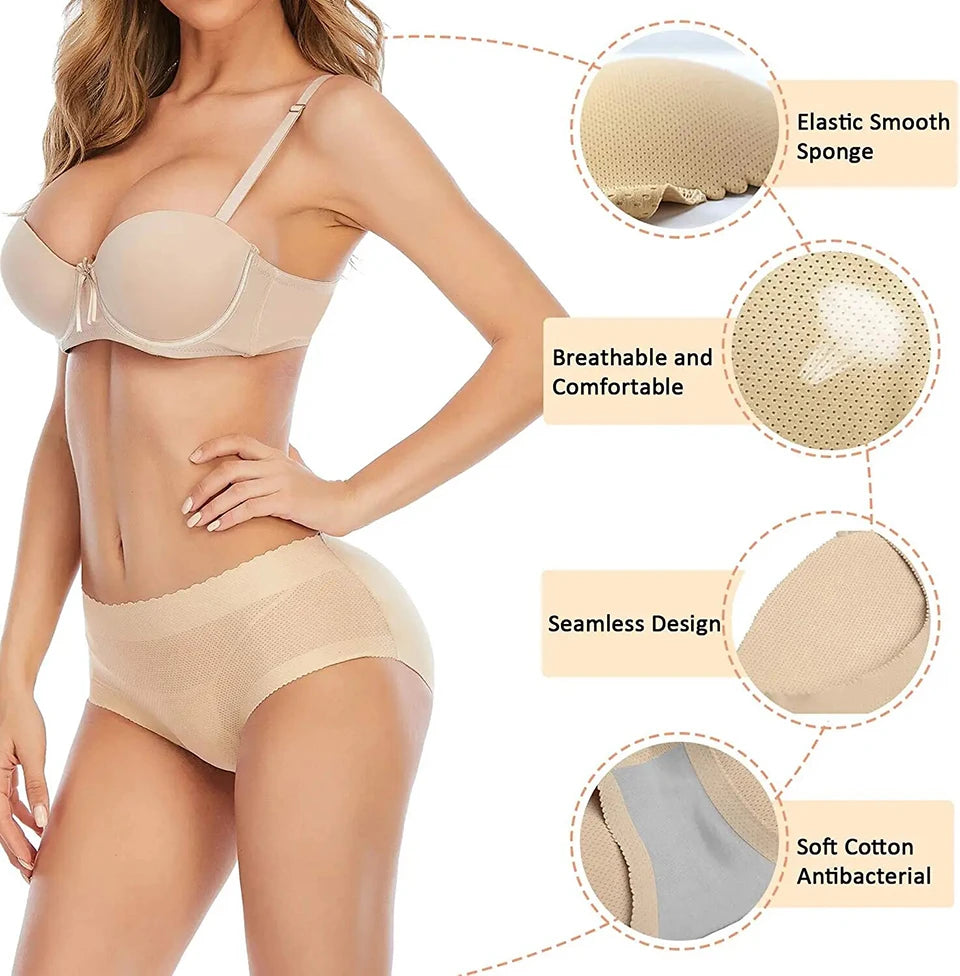Women's Padded Butt Lifter Shapewear Hip Enhancer Boyshorts Padded Shapewear Babs