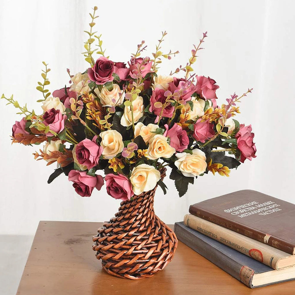 Artificial Silk Rose Bouquet – Wedding & Home Floral Décor Artificial Flower Bouquet Babs