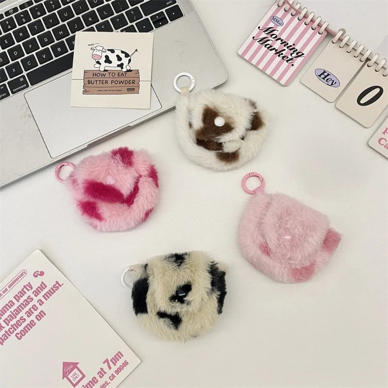 Plush Heart Earphone Bag – Cute Bluetooth Earbud Case Pouch Earbud Case Pouch Babs