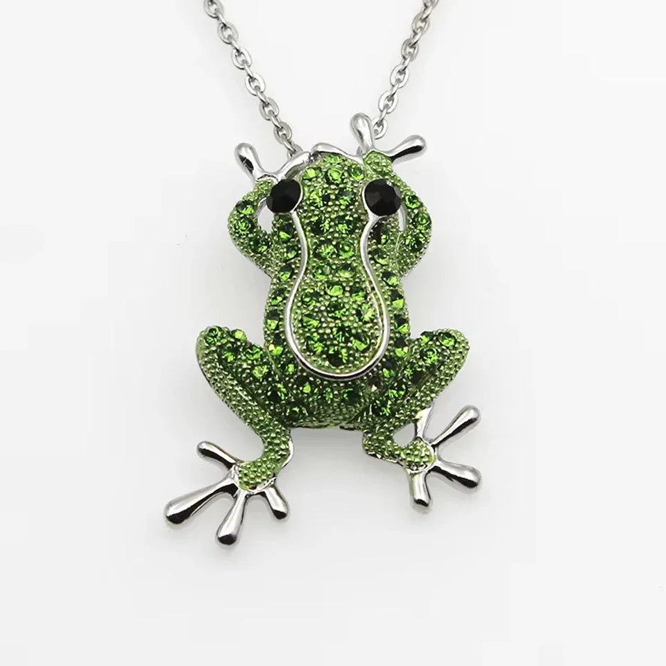 Luxury Green Crystal Frog Brooch – Animal Pin for Women Crystal Brooch Pin Babs