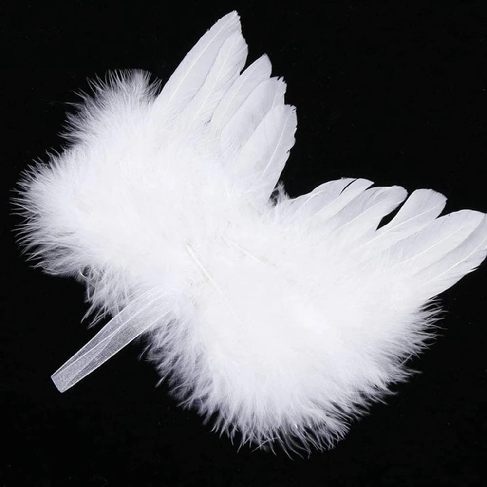 10Pcs Feather Angel Wings Ornaments – Christmas & Wedding Decor Holiday Ornaments Babs