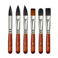 6-Piece Mini Watercolor Pen Set – Portable Wood Handle Sketch Pens Watercolor Pen Set Babs Brown