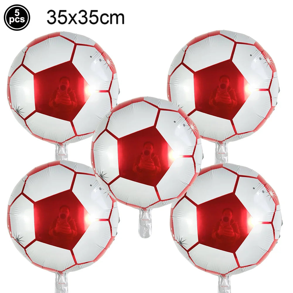 Boy's 8th Birthday Soccer Foil Balloons Party Set Birthday Party Balloons Babs