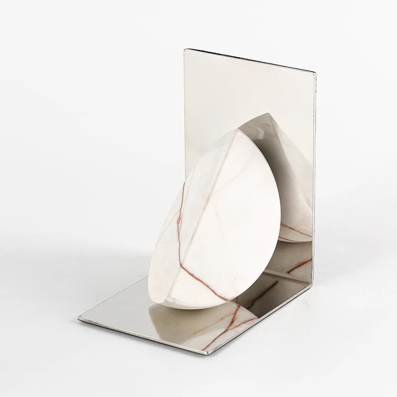 Marble Bookend Ornament | Modern Home & Office Desk Decor Marble Bookend Ornament Babs
