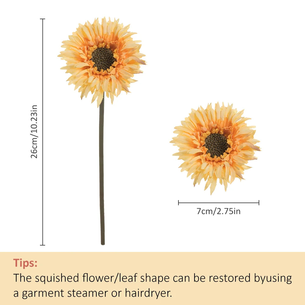 5Pcs Gerbera Daisy Silk Artificial Flowers 25CM – Wedding & Décor Artificial Silk Flowers Babs