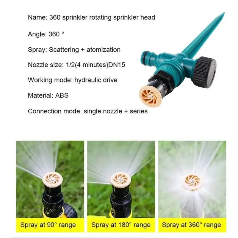 360° Gear Drive Garden Sprinkler – Auto Irrigation System 3pcs Garden Sprinkler Babs