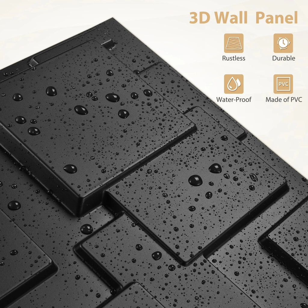 3D PVC Wall Panels 30x30cm Geometric DIY Home Décor – 10pcs 3D Wall Panels Babs