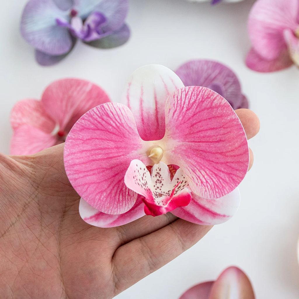 Silk Butterfly Orchid Artificial Flowers – Wedding & DIY Décor Artificial Flower Heads Babs