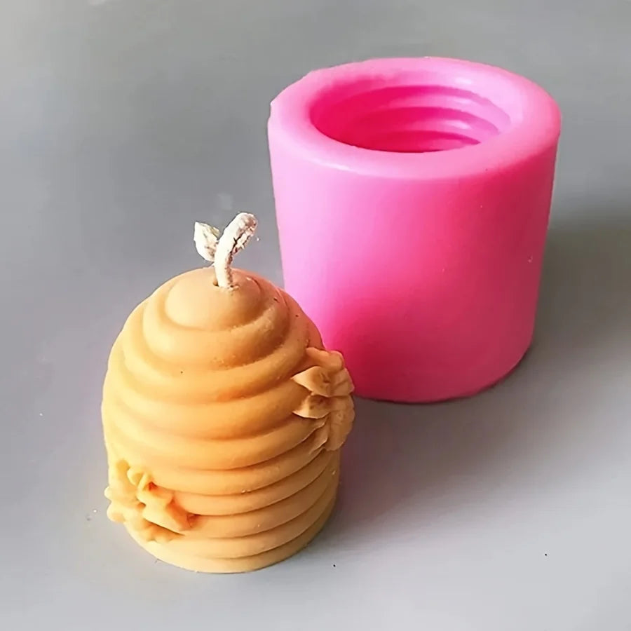 3D Bee Honeycomb Silicone Mold – Candle, Soap & Gypsum Silicone Craft Mold Babs