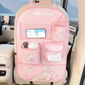 Cartoon Car Seat Back Organizer & Kick Mat – Bear & Bunny Car Seat Organizer Babs BEIGE