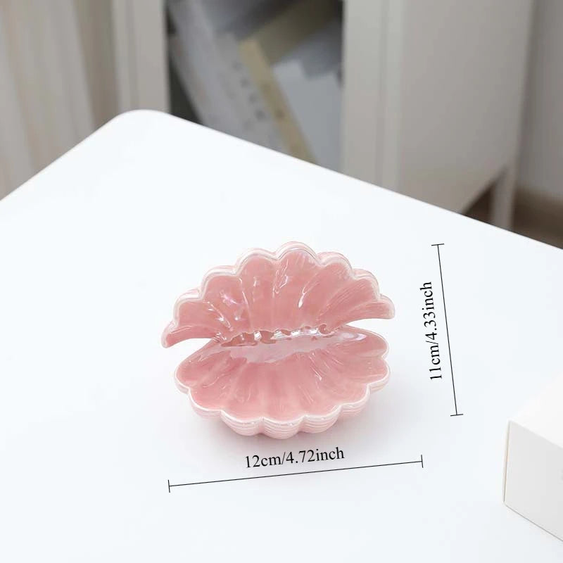 Ceramic Shell Jewelry Storage & Display Tray | Earring Dish Jewelry Storage Tray Babs 1PC pink