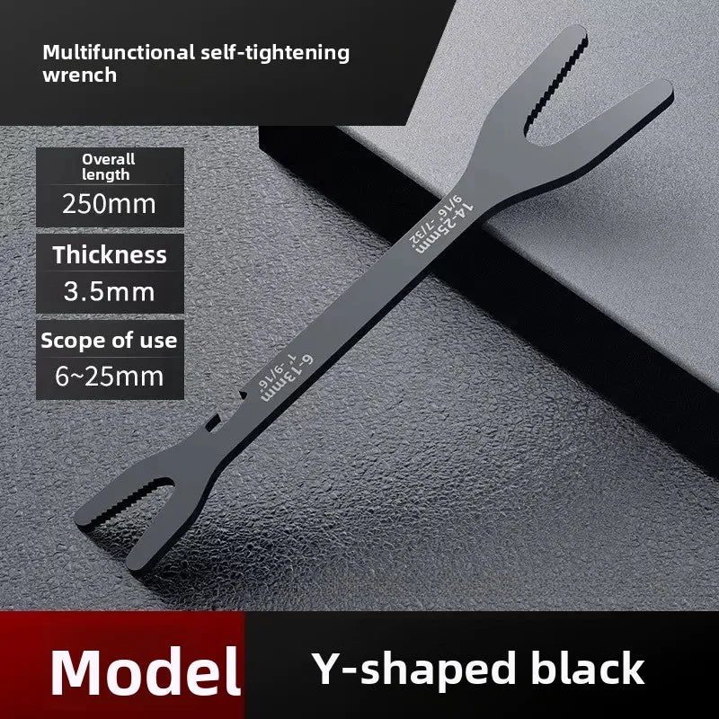 6-25mm Self-Tightening Universal Wrench | Dual Head Spanner Adjustable Wrench Babs black